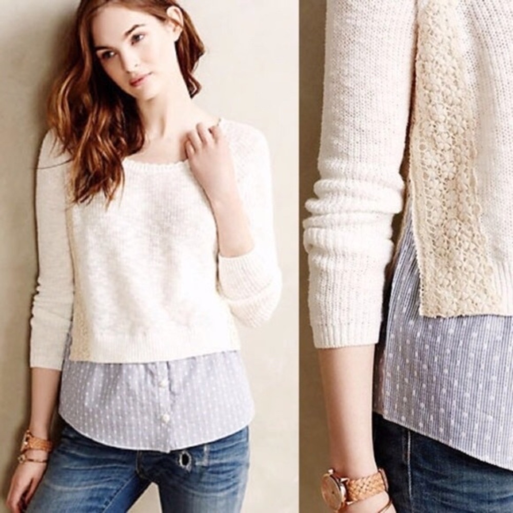 ANTHROPOLOGIE Moth sweater. GUC